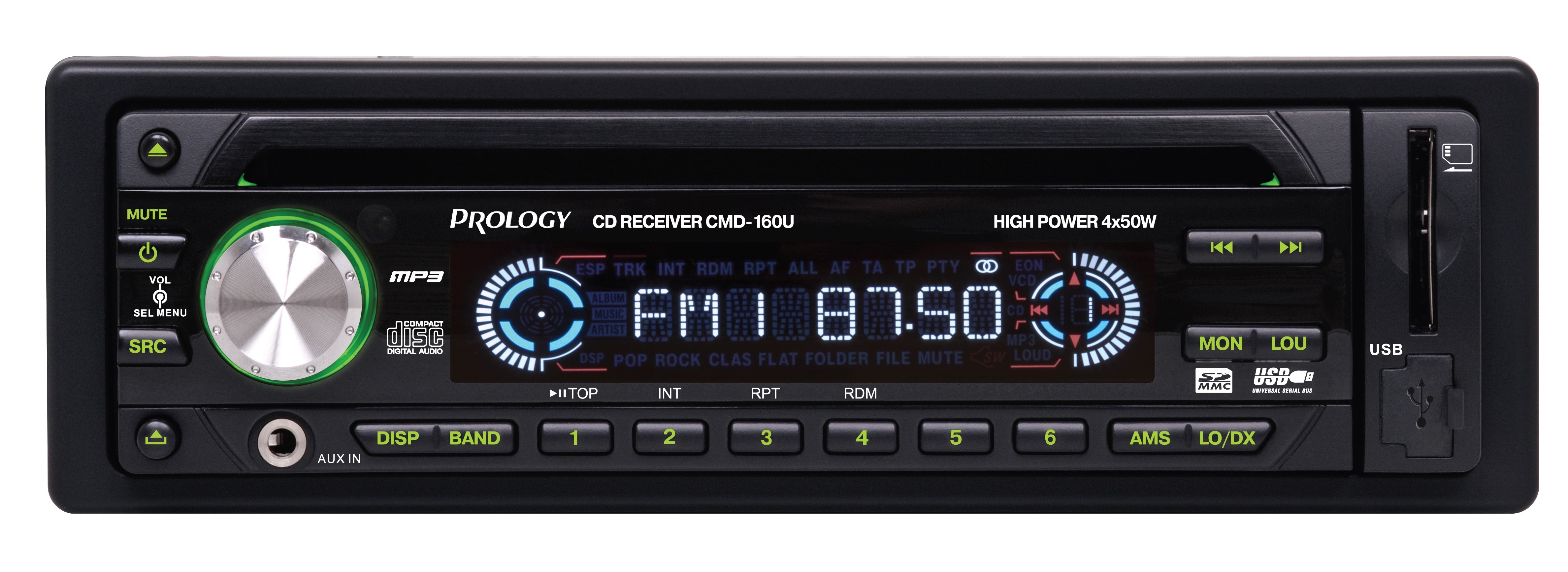 Перейти к просмотру продукта PROLOGY CMD-160U cd/mp3 ресивер