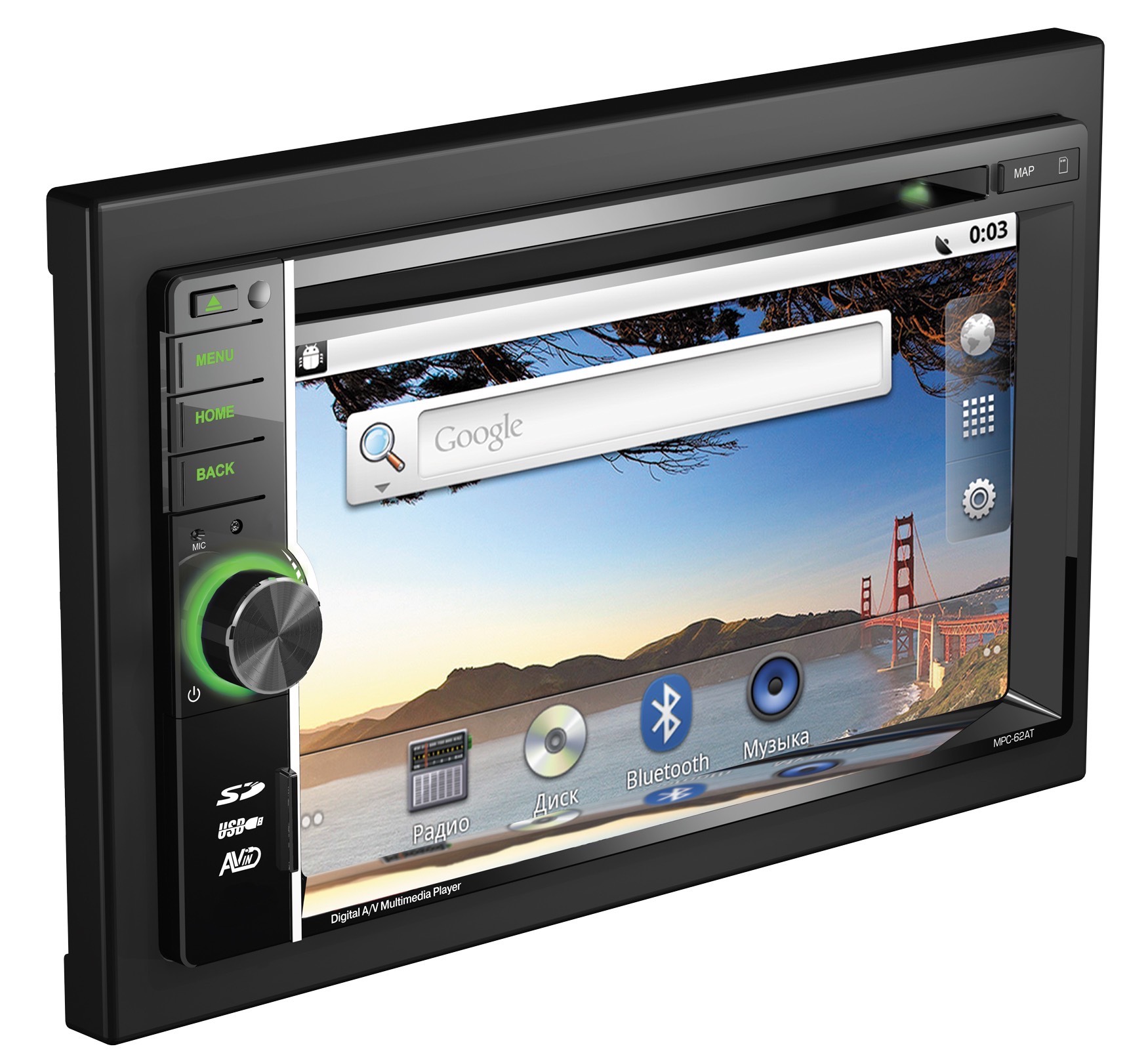 Перейти к просмотру продукта PROLOGY MPC-62AT мультимедийный навигационный центр